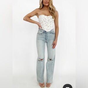 Just Black Denim Light Blue Boyfriend Jeans